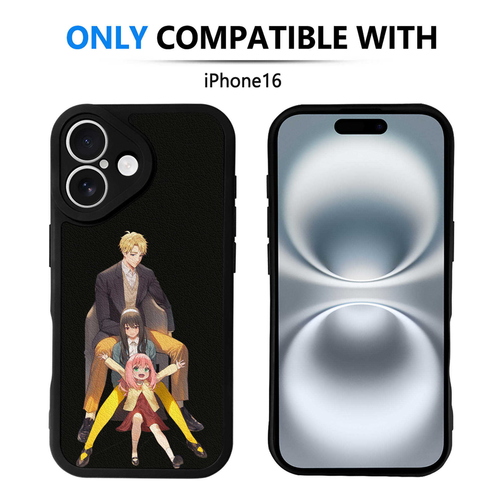 （画像用） SPY×FAMILY间谍家家酒 【iPhone 16シリーズ対応】シリコンスマホケース（レザー調） 材質：シリコン